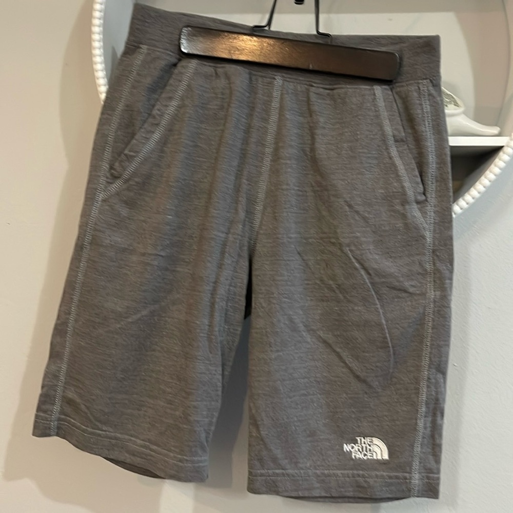 Boys North Face shorts.  Grey with white emblem
